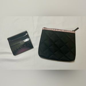Mary Kay Magnetic Compact and Cosmetic/Compact Bag - Black and Pink